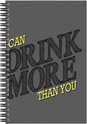 21% OFF on Art Emporio Can Drink more than you A5 Notebook Spiral