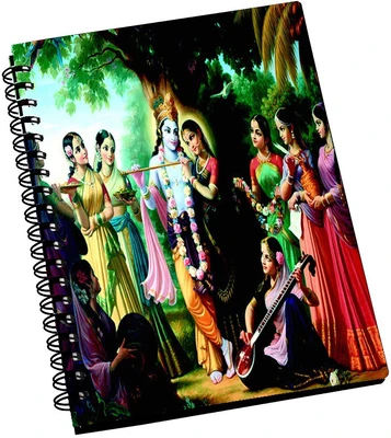 70% OFF on AMY Lord Krishna & Radha with Village Gopiya A5 Notebook Spiral Bound 70% OFF on AMY Lord Krishna & Radha with Village Gopiya A5 Notebook Spiral Bound