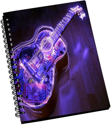 74% OFF on AMY Shining Lights Wooden Guitar A5 Notebook Spiral Bound 74% OFF on AMY Shining Lights Wooden Guitar A5 Notebook Spiral Bound