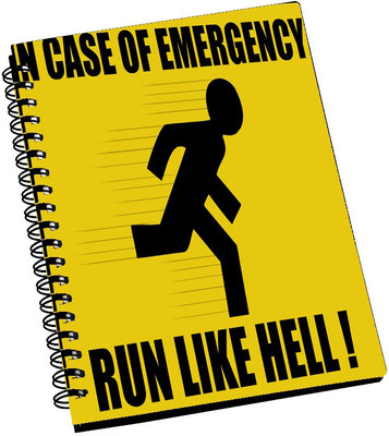 74% OFF on AMY In Case of Emergency Run Like Hell Quote A5 Notebook Spiral Bound