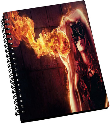 74% OFF on AMY Beauty Girl Fire Flame A5 Notebook Spiral Bound 74% OFF on AMY Beauty Girl Fire Flame A5 Notebook Spiral Bound