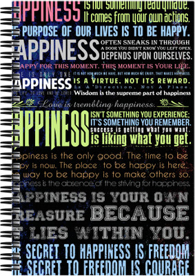 21% OFF on Art Emporio Happiness Quote A5 Notebook Spiral 21% OFF on Art Emporio Happiness Quote A5 Notebook Spiral