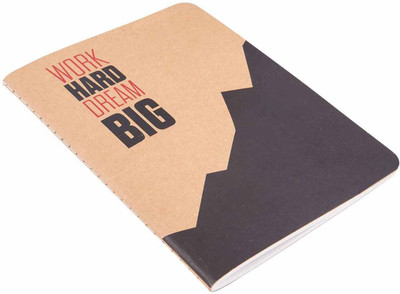 Thinkpot Work Hard Dream Big Kraft A5 Notebook Hand Sewn Thinkpot Work Hard Dream Big Kraft A5 Notebook Hand Sewn