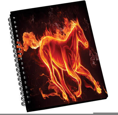 74% OFF on AMY Fire Flame Horse A5 Notebook Spiral Bound 74% OFF on AMY Fire Flame Horse A5 Notebook Spiral Bound