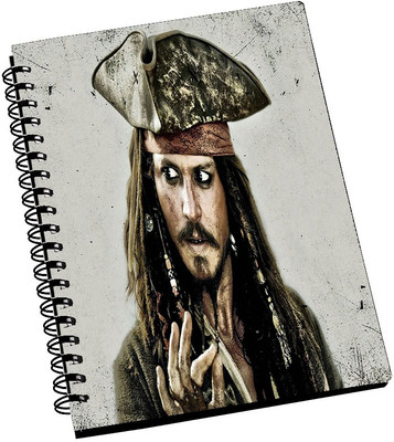 74% OFF on AMY Rough Captain Jack Sparrow Art A5 Notebook Spiral Bound