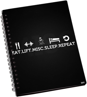40% OFF on Shoperite Eat Lift Misc Sleep Repeat A5 Notebook Ring Bound