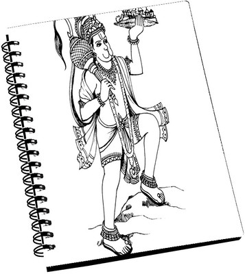74% OFF on AMY Abstract Lord Hanuman Sketch Art A5 Notebook Spiral Bound