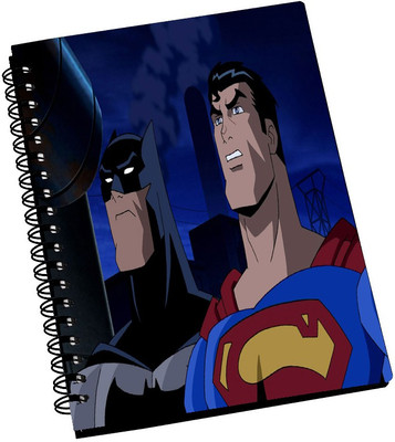 74% OFF on AMY Batman and Super Man Animated Look A5 Notebook Spiral Bound