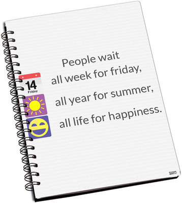 77% OFF on Shoprock People Wait Quote A5 Notebook Ring Bound