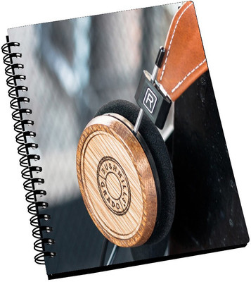74% OFF on AMY Vintage Wood Headphone A5 Notebook Spiral Bound 74% OFF on AMY Vintage Wood Headphone A5 Notebook Spiral Bound