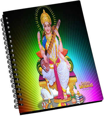 74% OFF on AMY Beautiful Goddess Mata Saraswati A5 Notebook Spiral Bound