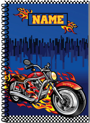 Mydoodlez Bike A5 Notebook Spiral Bound Mydoodlez Bike A5 Notebook Spiral Bound