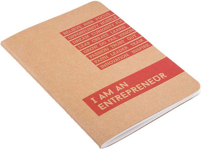 Thinkpot I am an Entrepreneur Kraft A5 Notebook Hand Sewn