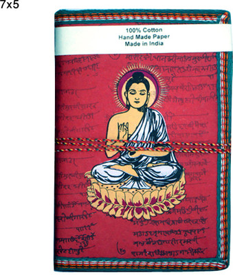 26% OFF on R S Jewels Buddha Printade Handmade Paper Red Color Regular Diary Soft Bound