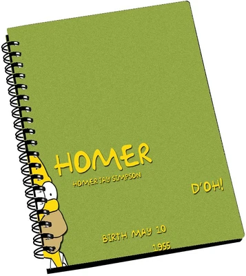 70% OFF on AMY Homer D'oh A5 Notebook Spiral Bound