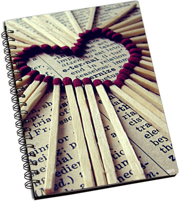 50% OFF on Shoperite Matchstick Heart A5 Notebook Ring Bound