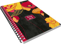 Coal Flowra Wild Black 2013 B5 Diary Spiral Binding: Diary Notebook