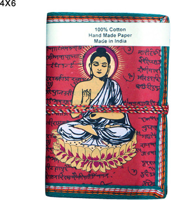 27% OFF on R S Jewels Buddha Printade Handmade Paper Red Color Regular Diary Soft Bound