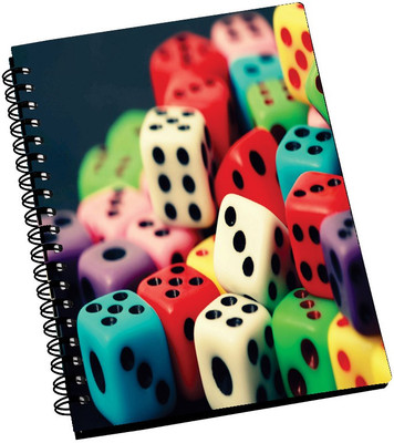 74% OFF on AMY Dice Multicolor A5 Notebook Spiral Bound