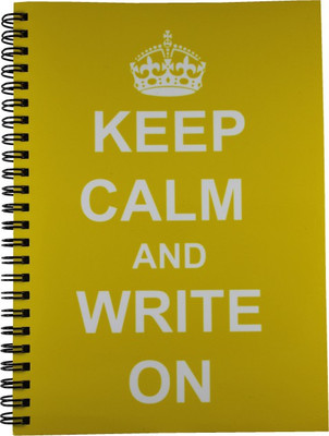 Nourish Keep Calm & Write On Ruled Pages Big A4 Diary Spiral Bound