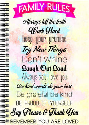 21% OFF on Art Emporio Family Rules A5 Notebook Spiral 21% OFF on Art Emporio Family Rules A5 Notebook Spiral