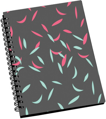 74% OFF on AMY Abstract Falling Pink, Blue Petals A5 Notebook Spiral Bound
