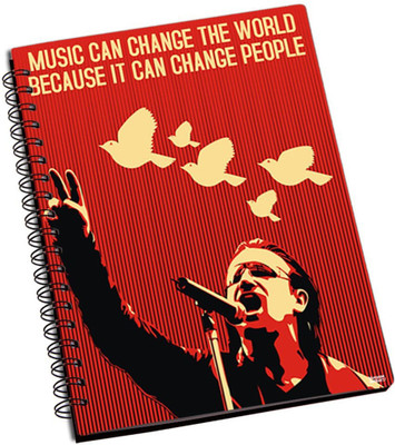 50% OFF on Shoperite Music Change The World A5 Notebook Ring Bound