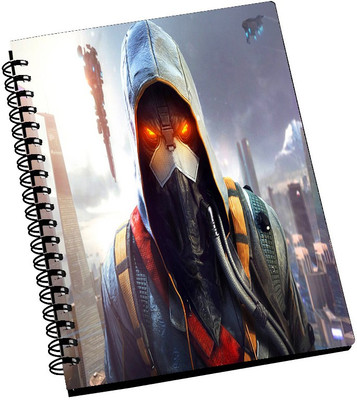 74% OFF on AMY Evile Red Eye 3D Man A5 Notebook Spiral Bound