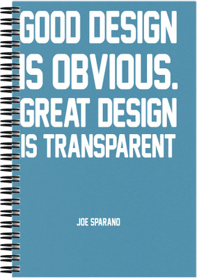 21% OFF on Art Emporio Good Design is Obvious A5 Notebook Spiral