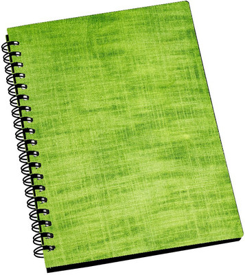 74% OFF on AMY Green Fabric Cloth A5 Notebook Spiral Bound