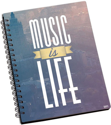 77% OFF on Shoprock Music Is Life A5 Notebook Ring Bound