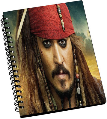 74% OFF on AMY Captain Jack Sparrow Stunning Look A5 Notebook Spiral Bound