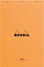 Rhodia Orange and Black A4 Notepad Head Stapled