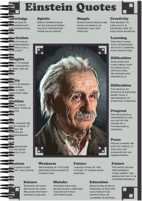 21% OFF on Art Emporio Einstien Quotes A5 Notebook Spiral