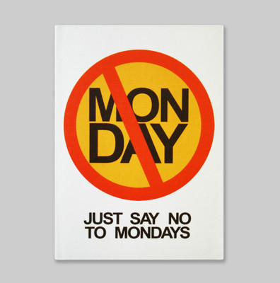 Chimp No to Mondays A6 Notebook Hard Bound