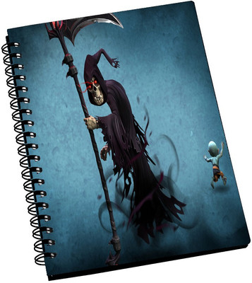 70% OFF on Amy Cute 3d Skull Ghost A5 Notebook Spiral Bound