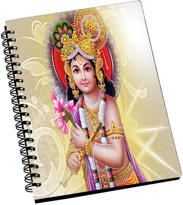 74% OFF on AMY Beautiful Lord Krishna with Lotus A5 Notebook Spiral Bound