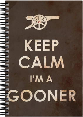 21% OFF on Art Emporio Keep Calm I am the Gooner A5 Notebook Spiral
