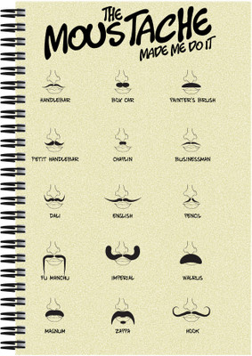 21% OFF on Art Emporio The Moustache A5 Notebook Spiral