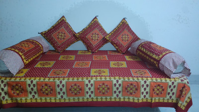 12% OFF on Miracle Furnishings Cotton Printed Diwan Set
