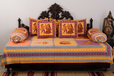 63% OFF on Vivid Rajasthan Cotton Printed Diwan Set 63% OFF on Vivid Rajasthan Cotton Printed Diwan Set