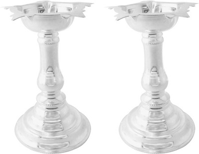 Jpearls Silver Table Diya Set Jpearls Silver Table Diya Set