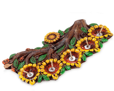 58% OFF on Aapno Rajasthan Gel Filled Floral Tray Terracotta Table Diya 58% OFF on Aapno Rajasthan Gel Filled Floral Tray Terracotta Table Diya