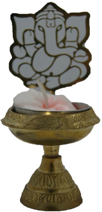 23% OFF on Divya Mantra with Ganesh Figure Brass Table Diya 23% OFF on Divya Mantra with Ganesh Figure Brass Table Diya