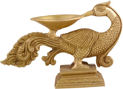 4% OFF on 1st Home Lamp With Bird Statue Brass Table Diya 4% OFF on 1st Home Lamp With Bird Statue Brass Table Diya
