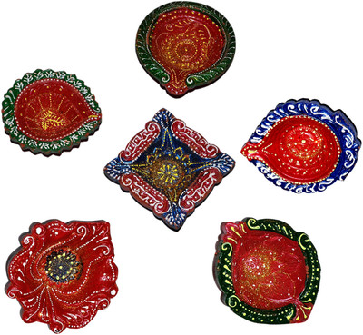 59% OFF on Dakshcraft Handmade Colorful Elegant Decorative Terracotta Table Diya Set 59% OFF on Dakshcraft Handmade Colorful Elegant Decorative Terracotta Table Diya Set