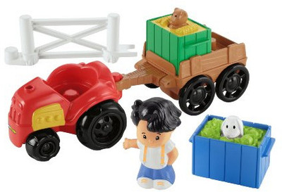 Little People Little People Farm Tractor and Trailer Plyset Little People Little People Farm Tractor and Trailer Plyset