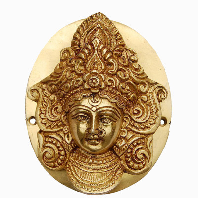 47% OFF on Aakrati Goddess Durga Face Brass Door Knocker Antique Brass