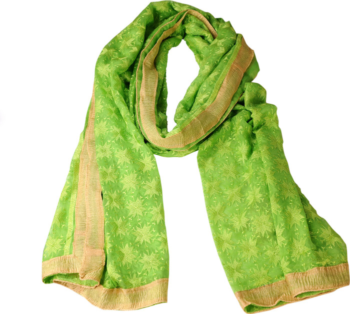 The Pink Closet Faux Chiffon Embroidered Women's Dupatta
