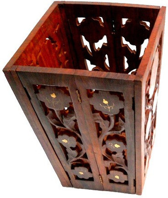 33% OFF on Pindia Beautiful Design Small FoldinHolder Wooden Dustbin Brown 33% OFF on Pindia Beautiful Design Small FoldinHolder Wooden Dustbin Brown
